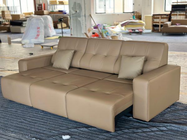 Small Leather Sofa Electric Sofa for Apartment Space-Saving & Stylish - Image 3