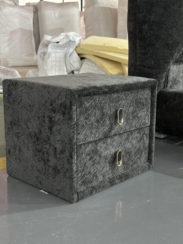 Top Grain Fabric Bed Frame with Wooden Base - Image 9