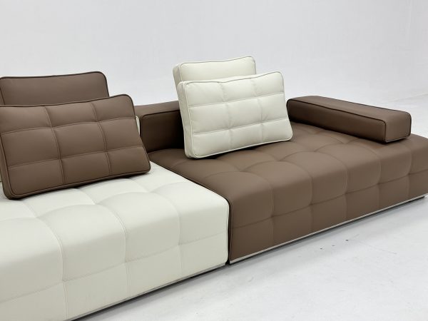 Top-Grain Leather Sofa Color Matching Timeless Luxury for Your Living Room - Image 5