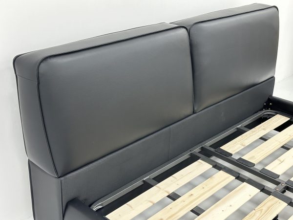 Genuine Leather Bed Frame King Size Handcrafted Luxury - Image 3