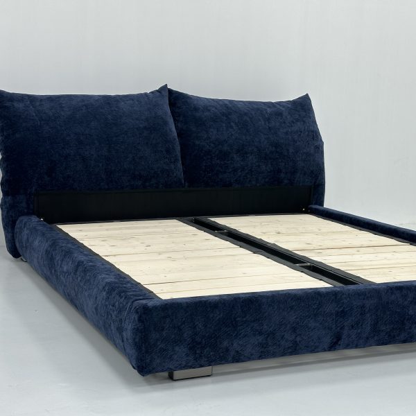 Top Grain Fabric Bed Frame with Wooden Base