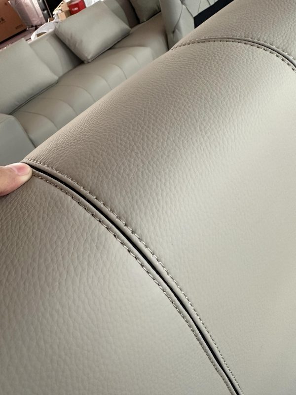Italian Full Grain Leather Bed Queen Modern Design - Image 8