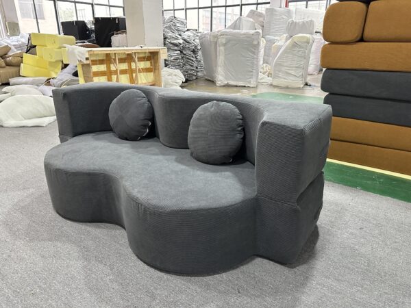 Modern Vacuum Compressed Sofa Tofu Height Density Sponge Modular Sofa - Image 3
