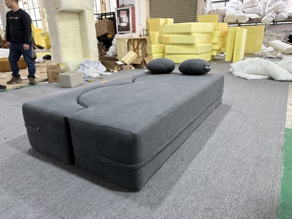 Modern Vacuum Compressed Sofa Tofu Height Density Sponge Modular Sofa - Image 4