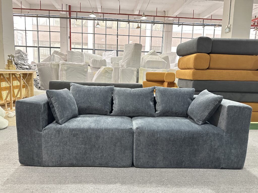 Wholesale Velvet Sofa Apartment Compressed Modular Sectional Vacuum Pack Corduroy Corner Sofa Couch