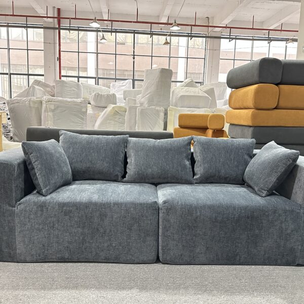 Wholesale Velvet Sofa Apartment Compressed Modular Sectional Vacuum Pack Corduroy Corner Sofa Couch
