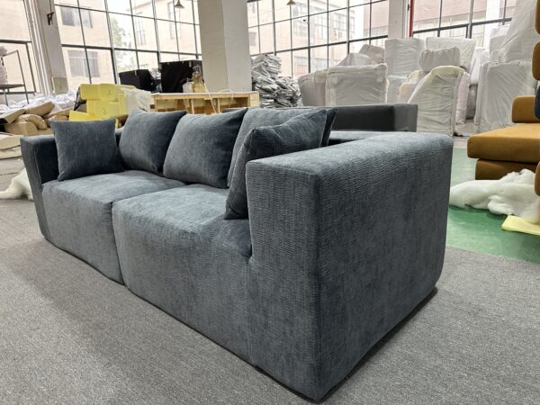 Wholesale Velvet Sofa Apartment Compressed Modular Sectional Vacuum Pack Corduroy Corner Sofa Couch - Image 3