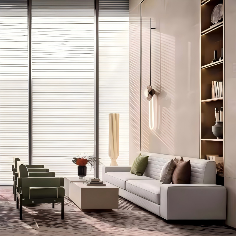 Luxury hotel lobby seating area custom solid wood sofa commercial project