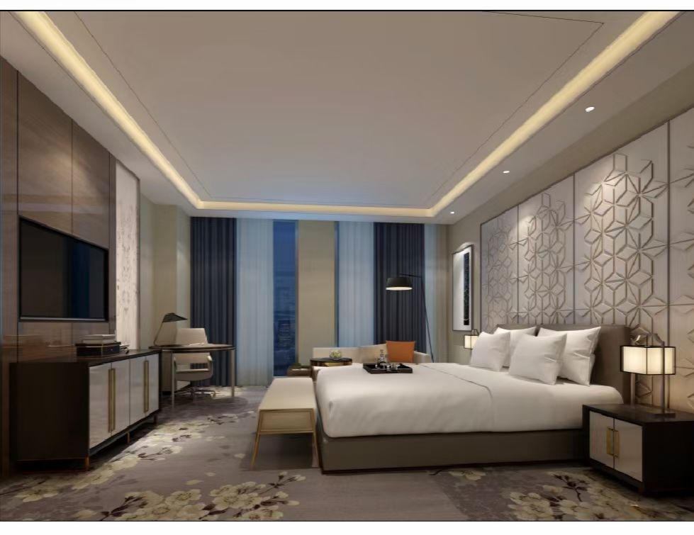 Custom Wooden Guest Room Furniture Set For 5 Star Hotel Project