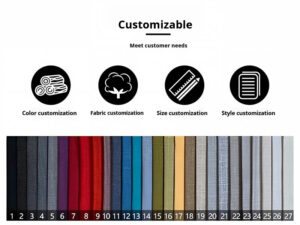 Sofa fabric and color customization samples