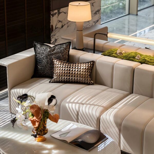 High End Light Luxury Negotiation Sofa Customized Furniture Hotel Lobby Club Showroom Property Elevated Reception Floor
