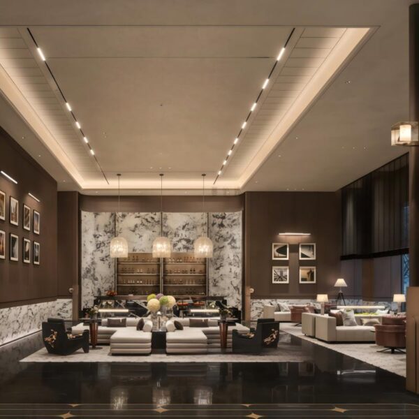 Commercial Light Luxury Negotiation Sofa Custom Furniture Hotel Lobby Club Reception Showroom Elevated Floor Lounge Area