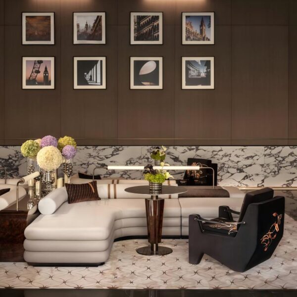 Premium Custom Light Luxury Reception Lounge Sofa Hotel Club Lobby Negotiation Area Property Showroom Elevated Floor
