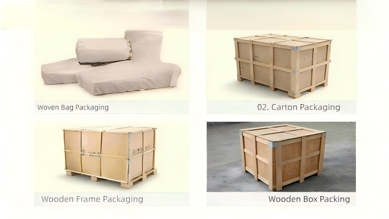 four layer export packaging for oak frame armchair to help prevent furniture shipping damage