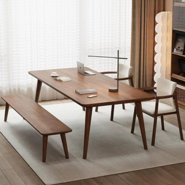 Imported solid wood large desk minimalist long table for living room double person study computer work table