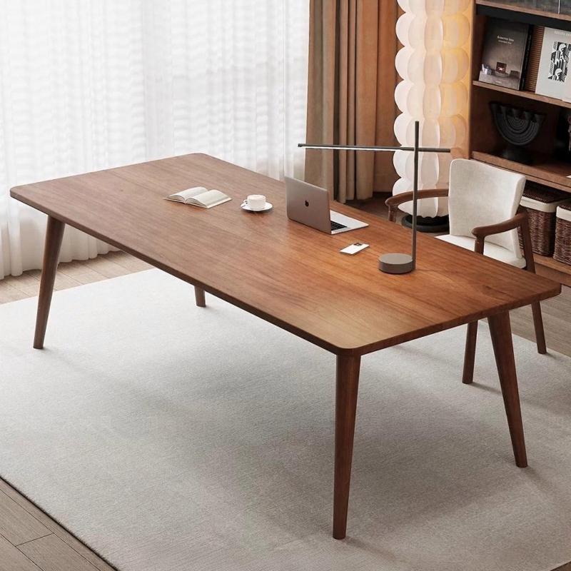 Import solid wood long table home double study desk simple rectangular computer workstation